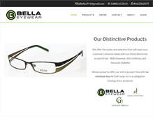 Tablet Screenshot of bellaeyewear.com